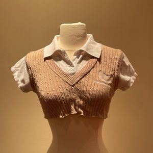 Ralph Lauren crop vintage polo top
